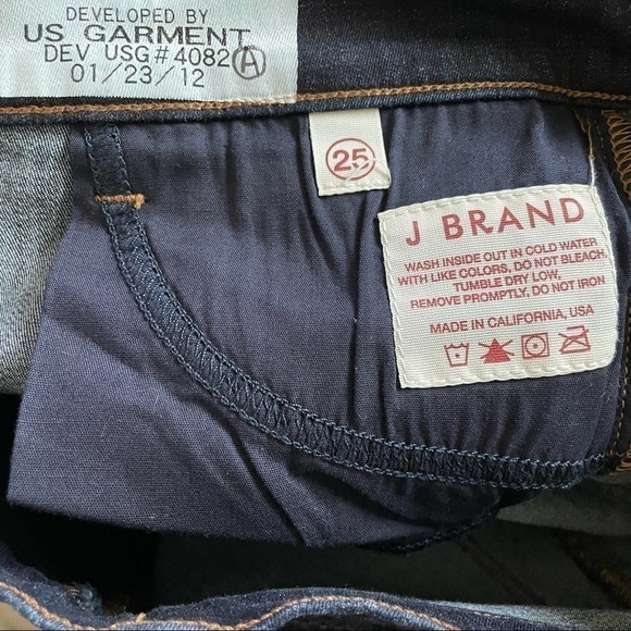 J Brand Black Floral Skinny Jean Size 25 - Picture 8 of 9